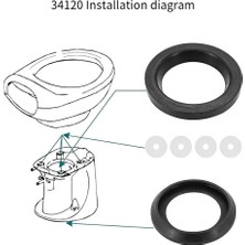 Sagrado Rv Tuvalet Contası 34120,34117,34106 Thetford Rv Tuvalet Parçaları-Tuvalet Atık Topu Contasının Değiştirilmesi Için Yedek (Yurt Dışından)