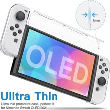 Sagrado Nintendo Switch OLED Modeli Için Takılabilir Kılıf, Joy-Con Switch OLED Için Başparmak Kapaklı Şeffaf Pc Koruyucu Kılıf Kapağı (Yurt Dışından)