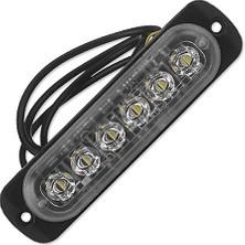 Sagrado 12V-24V 6led Işık Flaş Acil Araç Araç Uyarı Strobe Yanıp Sönen Mavi (Yurt Dışından)