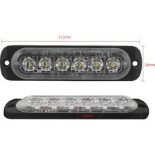 Sagrado 12V-24V 6led Işık Flaş Acil Araç Araç Uyarı Strobe Yanıp Sönen Mavi (Yurt Dışından)