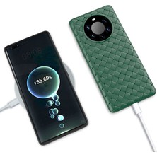 Sagrado Huawei MATE40PRO Için Kılıf Her Şey Dahil Düşme Önleyici Dokuma Desenli Yeşil (Yurt Dışından)