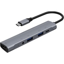 Sagrado Beşi Bir Arada Yerleştirme Istasyonu USB C Hub HDMI Uyumlu, 4K@30Hz+PD (Yurt Dışından)