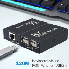 Sagrado 120M USB Genişletici 4 Bağlantı Noktalı Usb2.0 Hub Genişletici RJ45 Ethernet Üzerinden USB Utp Uzatma Verici Alıcı-Abd Tak (Yurt Dışından)