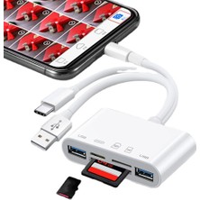 Sagrado Apple 13 Dönüştürücü Için iPhone iPad Için Micro-Sd Tf Kart Okuyucu Kiti Için Otg USB Kamera Çoklu Bellek Adaptörü (Yurt Dışından)