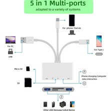 Sagrado Apple 13 Dönüştürücü Için iPhone iPad Için Micro-Sd Tf Kart Okuyucu Kiti Için Otg USB Kamera Çoklu Bellek Adaptörü (Yurt Dışından)