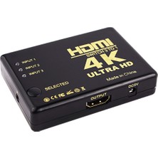 Sagrado Ultra Hd Anahtar 3x1 3 Bağlantı Noktalı Anahtarlayıcı Seçici 3D 1080P, Ir Uzaktan Kumandalı (Yurt Dışından)