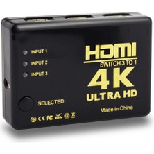 Sagrado Ultra Hd Anahtar 3x1 3 Bağlantı Noktalı Anahtarlayıcı Seçici 3D 1080P, Ir Uzaktan Kumandalı (Yurt Dışından)