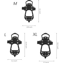 Sagrado 1 Çift 11 Diş Kramponlar Kaymaz Buz Kar Tırmanışı Kaymaz Ayakkabı Kapakları Buz Kar Için, Kış Yürüyüş Tırmanışı, Xl (Yurt Dışından)