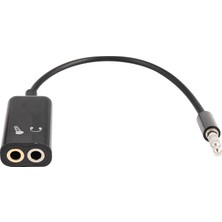 Sagrado 3.5mm Stereo Ses Ayırıcı Erkek - Kulaklık Kulaklık + Mikrofon Adaptörü Çiftler Kablo Demeti Konnektörünü Çevirir (Yurt Dışından)