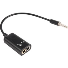 Sagrado 3.5mm Stereo Ses Ayırıcı Erkek - Kulaklık Kulaklık + Mikrofon Adaptörü Çiftler Kablo Demeti Konnektörünü Çevirir (Yurt Dışından)