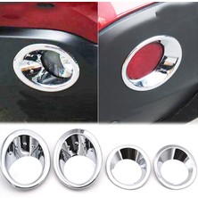 Sagrado Nissan Qashqai/dualis J10 2007-2009 Krom Ön Arka Sis Aydınlatma Koruması Tampon Lambası Trim Kalıplama Garnitür Çerçeve Accent (Yurt Dışından)