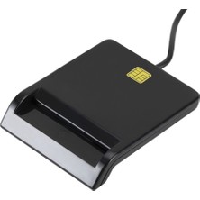 Sagrado USB Akıllı Kart Okuyucu Atm Banka Vergi Beyanı Ic Kart Kimlik Kartı Akıllı Kart Okuyucu (Siyah) (Yurt Dışından)