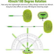 Sagrado Araba Yıkama Fırçası Temizleme Paspas Ayrılabilir Süpürge Ayarlanabilir Uzun Saplı Dönebilen Fırça Araba Temizlik Aksesuarları (Yurt Dışından)