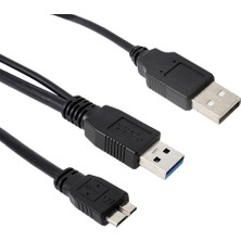 Sagrado Double A Mikro USB B 3.0 Y Kablosu Hareketli Sabit Sürücü Kablosu Siyah (Yurt Dışından)