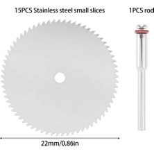 Sagrado 15 Adet 22MM Dairesel Testere Bıçağı Paslanmaz Çelik Kesme Tekerleği Diski Keskin Kesme Diski Hızlı Kesme Aleti Kiti Aracı (Yurt Dışından)