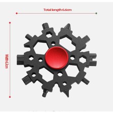 Sagrado 22-In-1 Kar Tanesi Çok Amaçlı Karbon Çelik Kar Tanesi Standart Çok Amaçlı Araç, Kar Tanesi Anahtarı Erkekler Için Hediyeler B (Yurt Dışından)