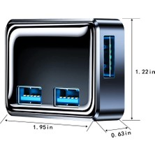 Sagrado 3-In-1 USB Hub Havasız Ortam Kabini Araç Içi Kamera Flash Sürücü Yerleştirme Istasyonu Oyunları Aktarmak Için Müzik Modeli Y Modeli 3 Aksesuarları (Yurt Dışından)