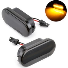 Sagrado Adet Amber LED Çamurluk Yan Işaretleyici Dönüş Sinyal Işıkları Seat Ibiza Leon Skoda Octavia Için Ford Focus Mk2 (Siyah) (Yurt Dışından)