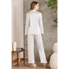 Pierre Cardin  Saten Biyeli Pijama Takımı  - 1200