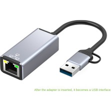 Sagrado USB Ethernet Adaptörü 1000 Mbps Sürücüsüz Harici Ağ Kartı Usb'den RJ45 Ağ Kartına Masaüstü Dizüstü Cep Telefonu Için (Yurt Dışından)