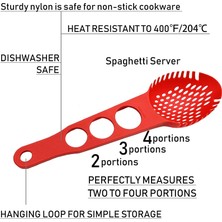 Sagrado Naylon Spagetti Sunucusu Yapışmaz Makarna Çatalı Oluklu Kaşık Gıda Süzgeci Spagetti Ölçü Aracı Süzgeç Pota (Yurt Dışından)