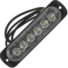 Sagrado 12V-24V 6led Işık Flaş Acil Araç Araç Uyarı Strobe Yanıp Sönen Beyaz (Yurt Dışından)