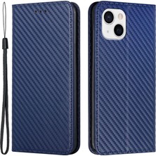 Xstep Case iPhone 15 Plus Karbon Fiber Doku Pu Deri+Tpu Cüzdan Kılıfı (Yurt Dışından)