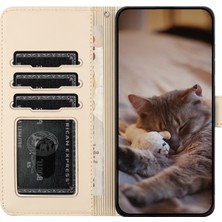 Xstep Case iPhone 15 Plus Pu Deri Cüzdan Telefon Kılıfı, Wall Cats Stand Kapağı Kayışla (Yurt Dışından)