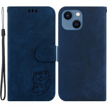 Xstep Case iPhone 15 Plus Sevimli Kaplan Deseni Baskılı Pu Deri Kapak Cüzdan Standı Iyi Korumalı Telefon Kasası (Yurt Dışından)