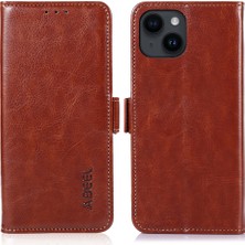 Xstep Case iPhone 15 Anti-Dut Pu Deri Cüzdan Telefon Kılıfı Çılgın At Doku Damla Koşullu Kapak Stand (Yurt Dışından)