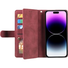 Xstep Case iPhone 15 Pu Deri Cüzdan Stand Kapak Kılıfı Fermuar Cep 9 Kart Yuvaları Telefon Kabuğu (Yurt Dışından)