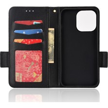 Xstep Case iPhone 15 Pro Folio Flip Pu Deri Telefon Kılıfı Litchi Doku Stand Cüzdan Telefon Kapağı (Yurt Dışından)