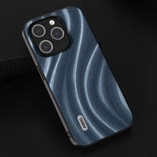 Xstep Case iPhone 15 Pro Back Cover Pu Deri Kaplamalı Pc+Tpu Çizelge Anti Telefon Kılıfı (Yurt Dışından)