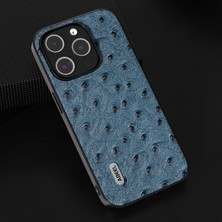 Xstep Case iPhone 15 Pro Max Devekuşu Dokusu Hakiki Inek Derisi + Pc + Tpu Kapak Anti-Damla Telefon Kılıfı (Yurt Dışından)