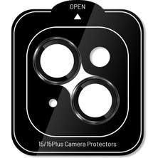 Grafent Apple iPhone 15 / 15 Plus Uyumlu Safir Lens Koruyucu - Pembe