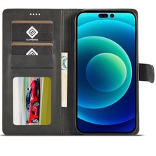 Xstep Case iPhone 15 Pro Max Cüzdan Kılıf Buzağı Dokusu Katlanabilir Stand Pu Deri Flip Kapak (Yurt Dışından)