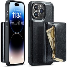 Xstep Case iPhone 15 Pro Max Magnicy Söndürülebilir Kapak Hafif Deri Kaplamalı Pc+Tpu Cüzdan Kickstand Telefon Kılıfı (Yurt Dışından)