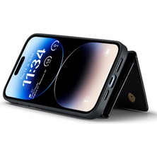 Xstep Case iPhone 15 Pro Max Magnicy Söndürülebilir Kapak Hafif Deri Kaplamalı Pc+Tpu Cüzdan Kickstand Telefon Kılıfı (Yurt Dışından)
