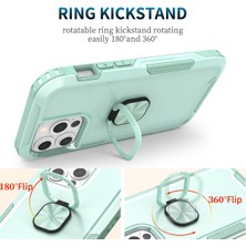 Xstep Case iPhone 15 Plus Rotary Ring Kickstand Pc + Silikon Kılıf Damla Geçirmez Cep Telefonu Kapağı (Yurt Dışından)