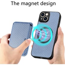 Xstep Case iPhone 15 Plus Söndürülebilir Telefon Kılıfı Karbon Fiber Manyetik Kart Tutucu Deri+Pc+Tpu Kapak (Yurt Dışından)