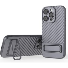 Xstep Case iPhone 15 Pro Kickstand Slim Fit Telefon Kapağı Cilt Touch Şok Geçirmez Yumuşak Tpu Kılıfı (Yurt Dışından)