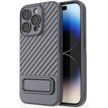 Xstep Case iPhone 15 Pro Kickstand Slim Fit Telefon Kapağı Cilt Touch Şok Geçirmez Yumuşak Tpu Kılıfı (Yurt Dışından)