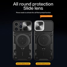 Xstep Case iPhone 15 Pro Slide Kamera Kapağı Pc+Tpu Arka Kapak Rotasyonu Kickstand Telefon Kasası (Yurt Dışından)