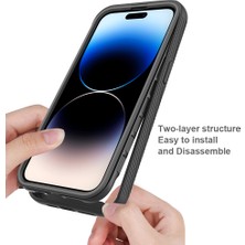 Xstep Case iPhone 15 Pro 3'ü 1 Arada Darbeye Dayanıklı Kılıf Çizilmez Tpu+Pc Telefon Kapağı (Yurt Dışından)