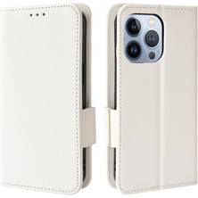 Xstep Case iPhone 15 Pro Folio Flip Pu Deri Telefon Kılıfı Litchi Doku Stand Cüzdan Telefon Kapağı (Yurt Dışından)