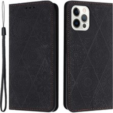 Xstep Case iPhone 15 Pro Max Pu Deri Retro Çiçek Ilgili Stand Telefon Kapalı (Yurt Dışından)