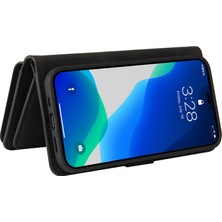 Xstep Case iPhone 15 Pro Max Çoklu Kart Yuvası Deri Cüzdan Kılıfı Zipper Cep Stand Telefon Kapağı (Yurt Dışından)