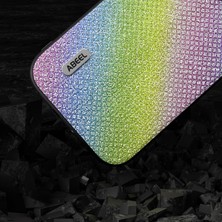 Xstep Case iPhone 14 Pro Max Shockproof Pu Deri+Pc+Tpu Telefon Kılıfı Glitter Rhinestone Doku Koruyucu Kapak (Yurt Dışından)