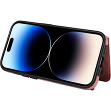 Xstep Case iPhone 15 Plus Deri+Tpu Kapak Cilt Touch Hissed Hisset Telefon Kılıfı Tutucu Kickstand Telefon Kabuğu (Yurt Dışından)