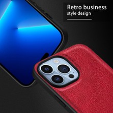 Xstep Case iPhone 15 Pro Damla Geçirmez Telefon Kasası Retro Pu Deri Kaplamalı Tpu+Pc Arka Kapak (Yurt Dışından)